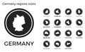 Germany regions icons.