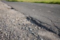 Germany, road, asphalt, pothole Royalty Free Stock Photo