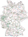 Germany road and highway map.