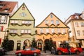 Germany, Rothenburg ob der Tauber, December 30, 2017: Decorated in a Christmas style car next to a toy store. Kathe Royalty Free Stock Photo