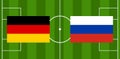 Germany Russia soccer football ball 3D Illustration