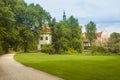 Germany, Saxony, Bad Muskau, Muskauer Park, Pueckler Castle in Summer Royalty Free Stock Photo