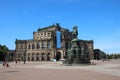 GERMANY, SAXONY, DRESDEN, THEATERPLATZ, SEPTEMBER 03, 2011: Semperoper at the Theaterplatz in Dresden Royalty Free Stock Photo