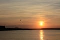 Germany, Schleswig-Holstein, Heligoland, North Sea Coast at sunset Royalty Free Stock Photo