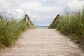 Germany, Schleswig-Holstein, wooden boardwalk