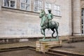 Germany. Hamburg. Sculpture near Kunsthalle in Hamburg. February 12, 2018