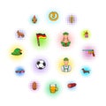 Germany set icons, comics style Royalty Free Stock Photo