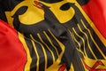 Germany silk flag close up Royalty Free Stock Photo