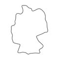 Germany simplified vector outline map Royalty Free Stock Photo