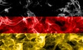 Germany smoke flag isolated on a black background