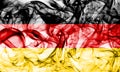 Germany smoke flag on a white background Royalty Free Stock Photo