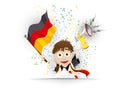 Germany Soccer Fan Flag Cartoon