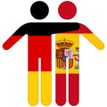 Germany - Spain friendship concept Royalty Free Stock Photo