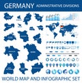 Germany state administrative divisions and World map