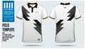 Germany Team Polo t-shirt sport template design for soccer jersey, football kit or sportwear. Classic collar sport uniform
