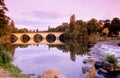 Germany,Thuringia,Saalfeld,Bridge over Saale river