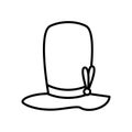 Germany traditional top hat accessory line style icon Royalty Free Stock Photo