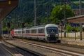 Germany train in Austria mountains in Sankt Johann im Pongau in summer day