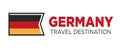 Germany Travel Destination Poster With National Flag Illustration