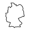 Germany vector country map thick outline icon Royalty Free Stock Photo