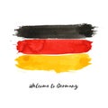 Germany vector watercolor national country flag icon Royalty Free Stock Photo