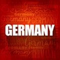 Germany wallpaper word cloud, travel concept background