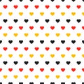 Germany wrapping pattern with black, red and yellow hearts. Octoberfest background. Oktoberfest seamless background Royalty Free Stock Photo