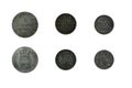 Germany Wurttemberg silver coin 1 kreuzer 1863, 3 three kreuzer 1854, 1dreiling of Humburg denomination, date within oak wreath
