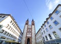 Germany Wurzburg Castle Tower in old town area Royalty Free Stock Photo