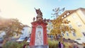 Germany Wurzburg old town, houses, street, infrastructures, buildings along Rhine river Royalty Free Stock Photo