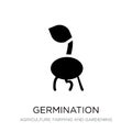 germination icon in trendy design style. germination icon isolated on white background. germination vector icon simple and modern