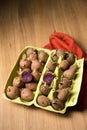 Germination of potatoes in a box