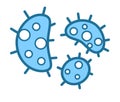 Germs or bacteria, water filtration and purification isolated icon