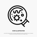 Germs, Laboratory, Magnifier, Science Line Icon Vector Royalty Free Stock Photo