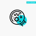 Germs, Laboratory, Magnifier, Science turquoise highlight circle point Vector icon Royalty Free Stock Photo