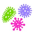 Germs and microbes vector icon Royalty Free Stock Photo