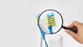 Germs in toothbrushes that damage the health of the mouth Royalty Free Stock Photo