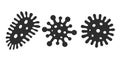Germs, viruses and microbes vector icon Royalty Free Stock Photo