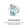 Gerontology concept icon