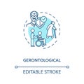 Gerontology concept icon