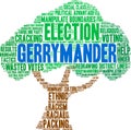 Gerrymander Word Cloud Royalty Free Stock Photo