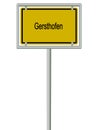 Gersthofen, town sign Royalty Free Stock Photo