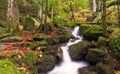 Gertelsbacher Waterfalls in autumn, Black Forest Royalty Free Stock Photo