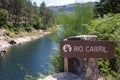 Sign of Cabril river CÃÂ¡vado in GerÃÂªs