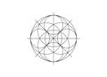 Sacred Geometry symbol, Seed of life sign. Geometric mystic mandala of alchemy esoteric Flower of Life. Black line art vector sign