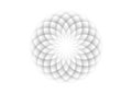 White Lotus, Flower of Life. Sacred Geometry. Symbol of Harmony and Balance. Sign of purity. Flower logo design vector isolated Royalty Free Stock Photo