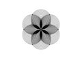 Seed of life symbol Sacred Geometry. Logo icon Geometric mystic mandala of alchemy esoteric Flower of Life Interlaced black circle