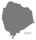 Geseke German city map grey illustration silhouette shape Royalty Free Stock Photo