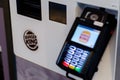 Geseke, Germany - August 15, 2021: Cash terminal register machine for payments in a Burger King