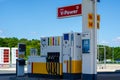 Geseke, Germany - August 07, 2021: Shell V-power fuel station
